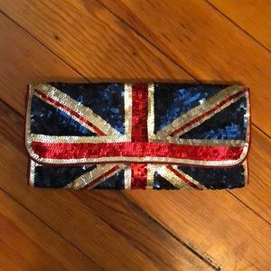 Accessorize sequin clutch